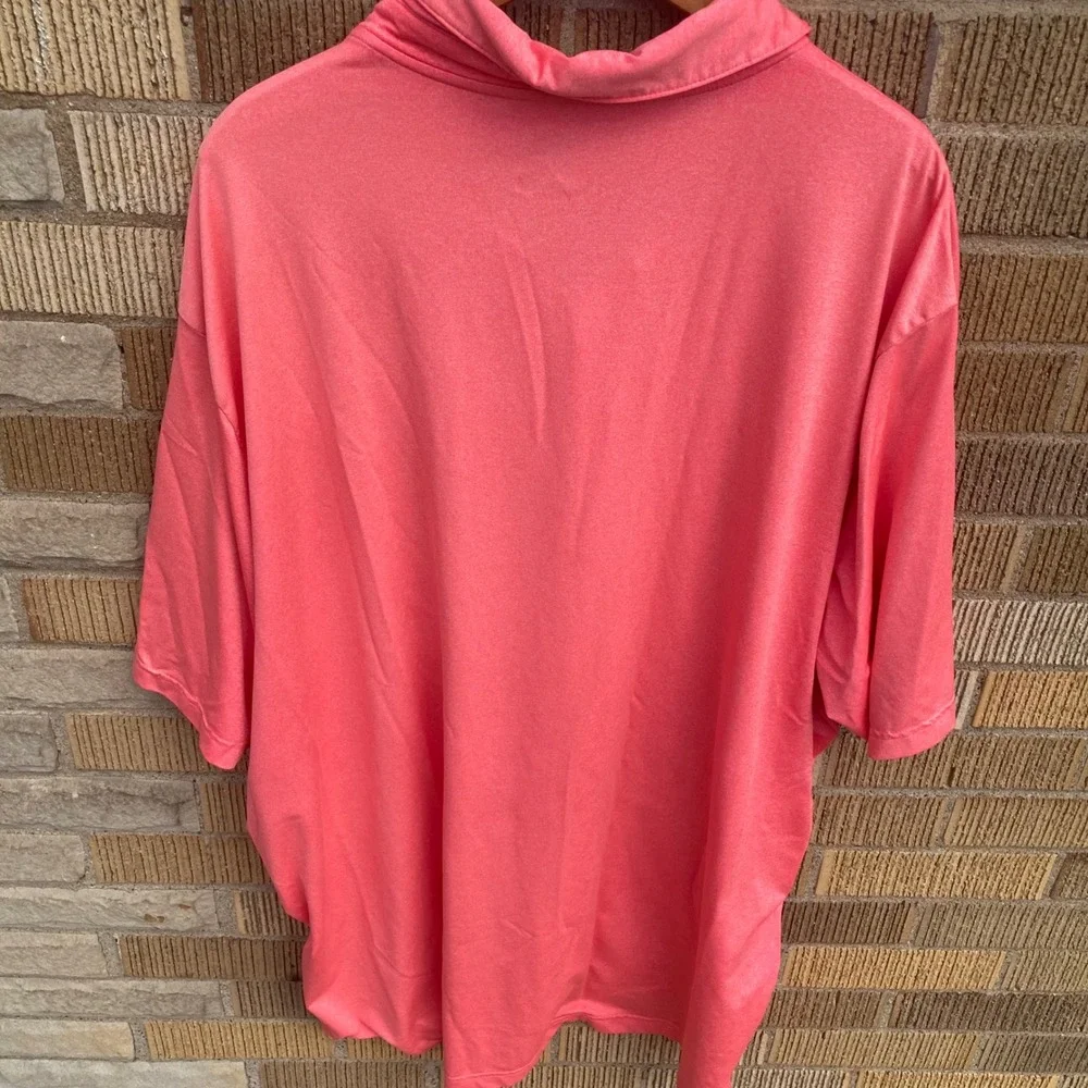 Adidas Ultimate365 Golf Polo Shirt Mens 3XLT Coral Pink Heathered Performance
